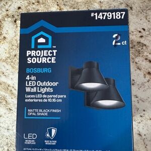 Project Source LED Outdoor Wall Lights - Black